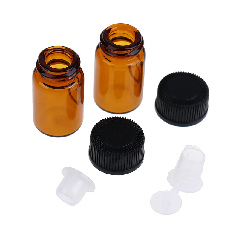 Мини бутылочка из янтарного стекла 2 мл|Бутылки и банки для хранения| |