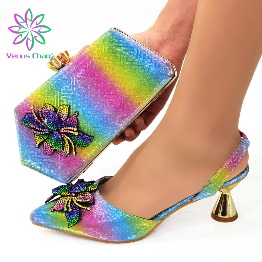 

Sexy African Women Matching Shoes and Bag Set In Heels Matching Shoes and Bags Set for 2022 Italian Party for Wedding Party