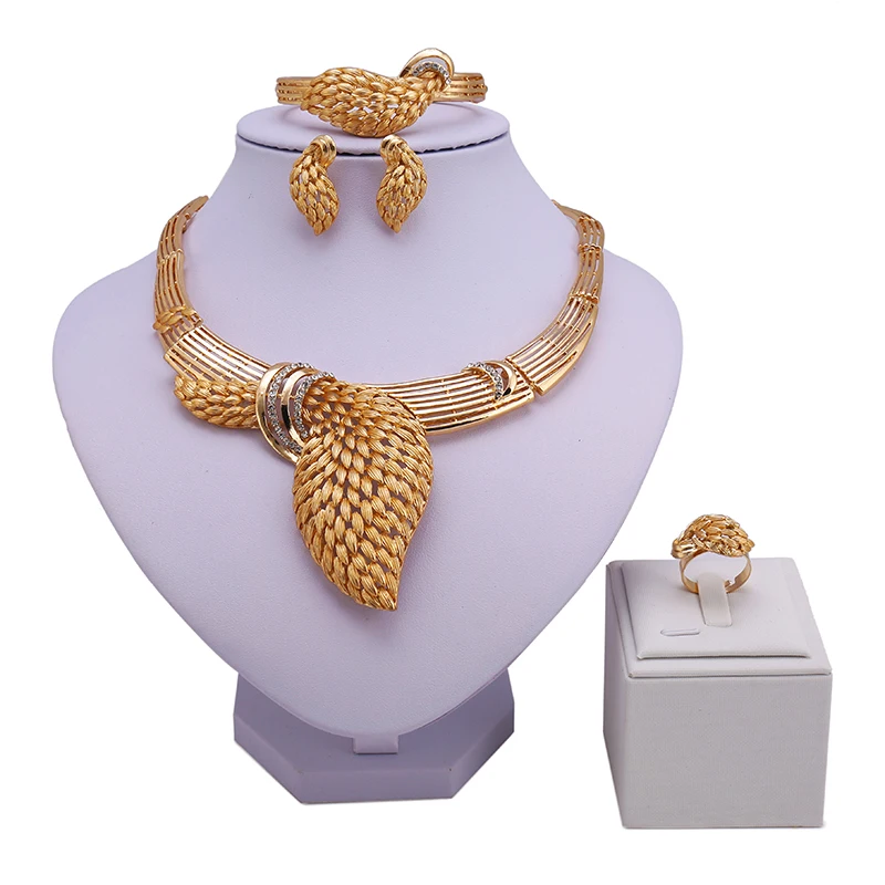 

ZuoDi Dubai Gold designerl Jewelry Set Wholesale Nigerian Wedding Jewelry Set Fashion African Beads women Costume Jewelry Sets