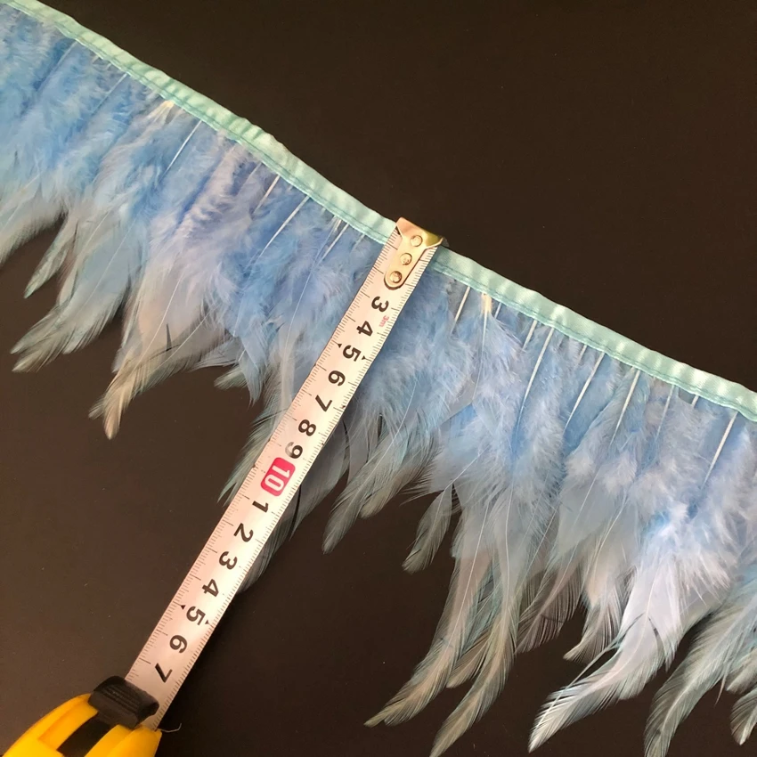 10 ярдов в упаковке 8-13 см ширина бахрома отделка Кружева Куриные перья полоски