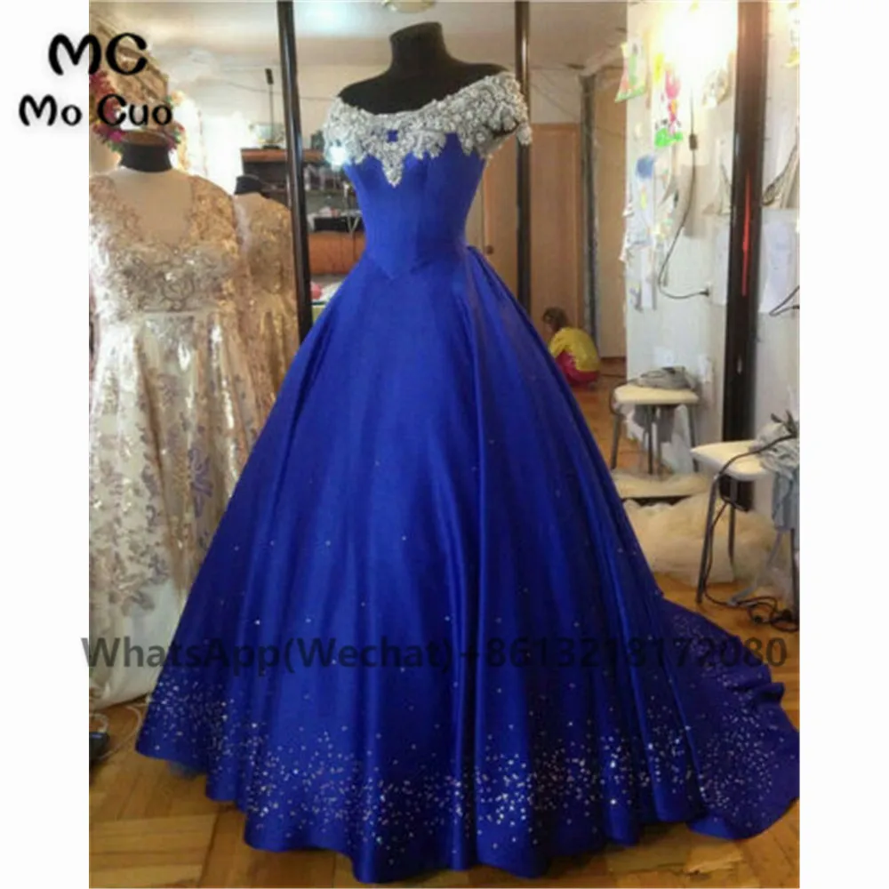 

2021 Ball Off the Shoulder Prom Evening Dress Embroidery Appliques Beaded Dancing A-Line Women's Evening Gown Custom Made