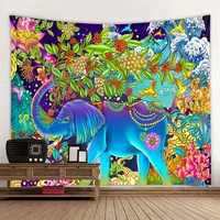 chinese style painting art elephant tapestry art deco blanket hanging bedroom living room decoration mysterious mandala bohemian