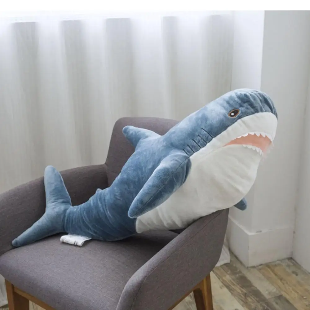 Детская игрушка в виде белой акулы 80 100 см|Мягкие игрушки животные| |