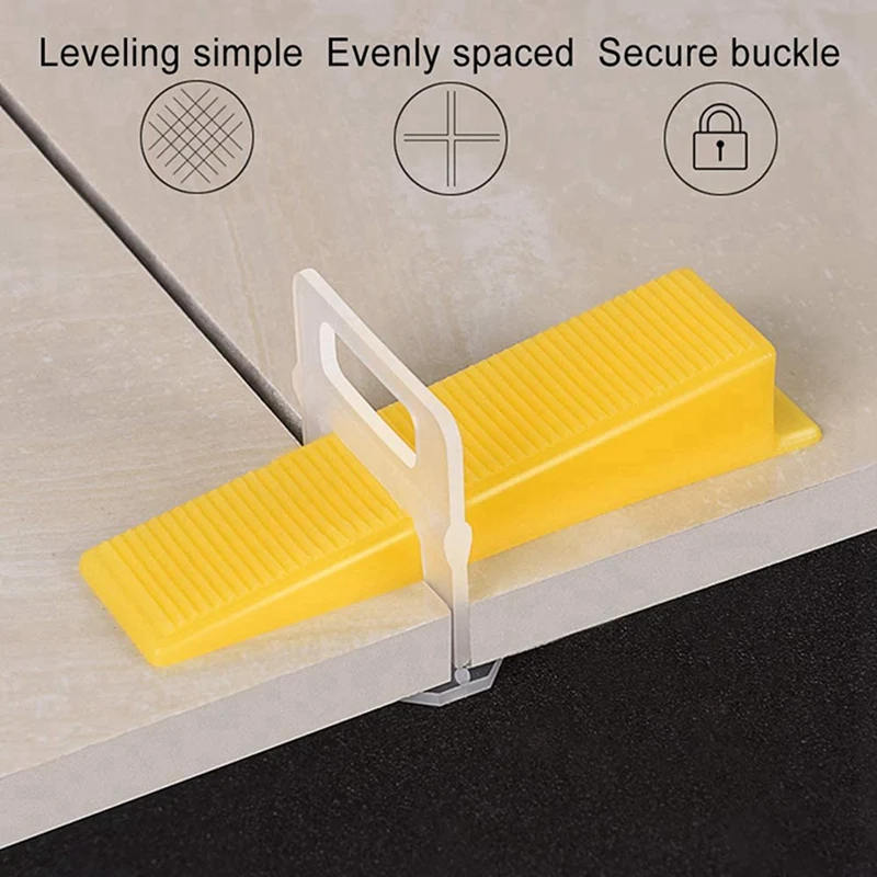

900 Pcs Plastic Ceramic Tile Leveling System Clips,Transparent & White