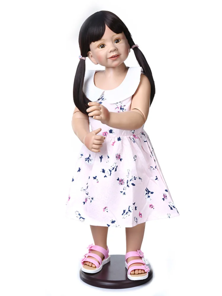 

87cm Reborn Baby Dolls Handmade Real Size Girl Dolls Child Model Girl Doll Realistic Full Silicone Girl Kids Adults Accompany