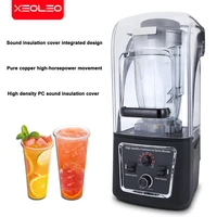 xeoleo 2200w professional blender 3 8l smoothie milkshake food processor multifunctional blender with noise reduction cover