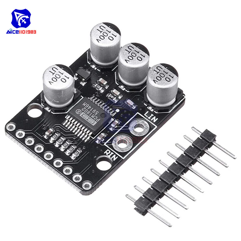 Diymore PCM1802 SNR стерео АЦП модуль датчика 24Bit Delta-Sigma стерео A/D конвертер PCM AV усилитель плеер приемник плата