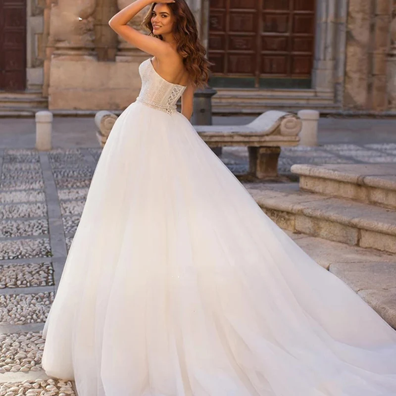 

ElegantWedding Dresses Chiffon A-line floor length Ball GownGarden weddingcustom made