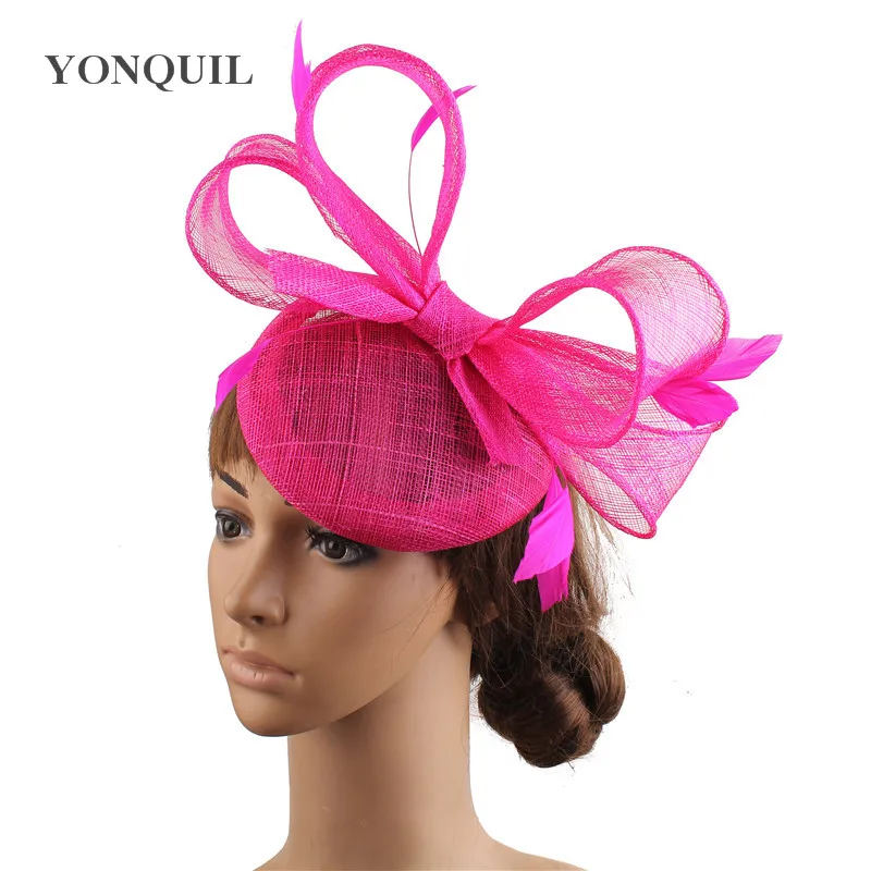Элегантные Свадебные Королевский синий аксессуары Fascinator Формальные Лен