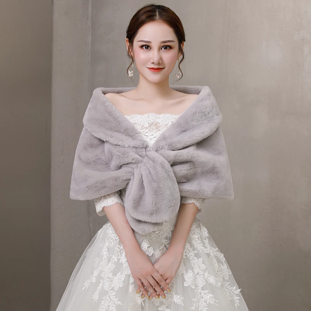 Мягкая накидка болеро из искусственного меха для женщин модная зимняя одежда