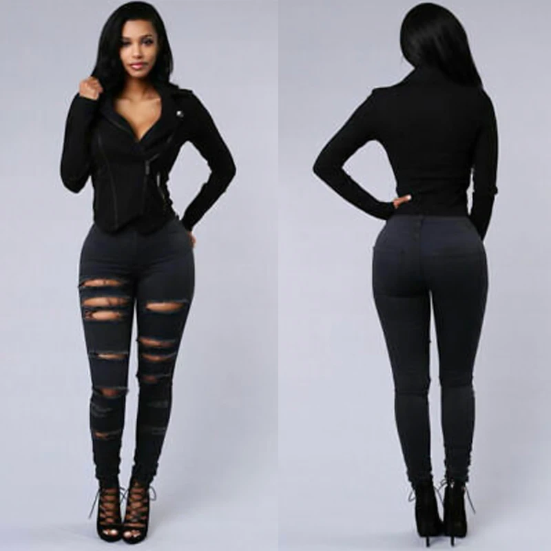 Женские джинсовые брюки-карандаш повседневные узкие брюки из денима с