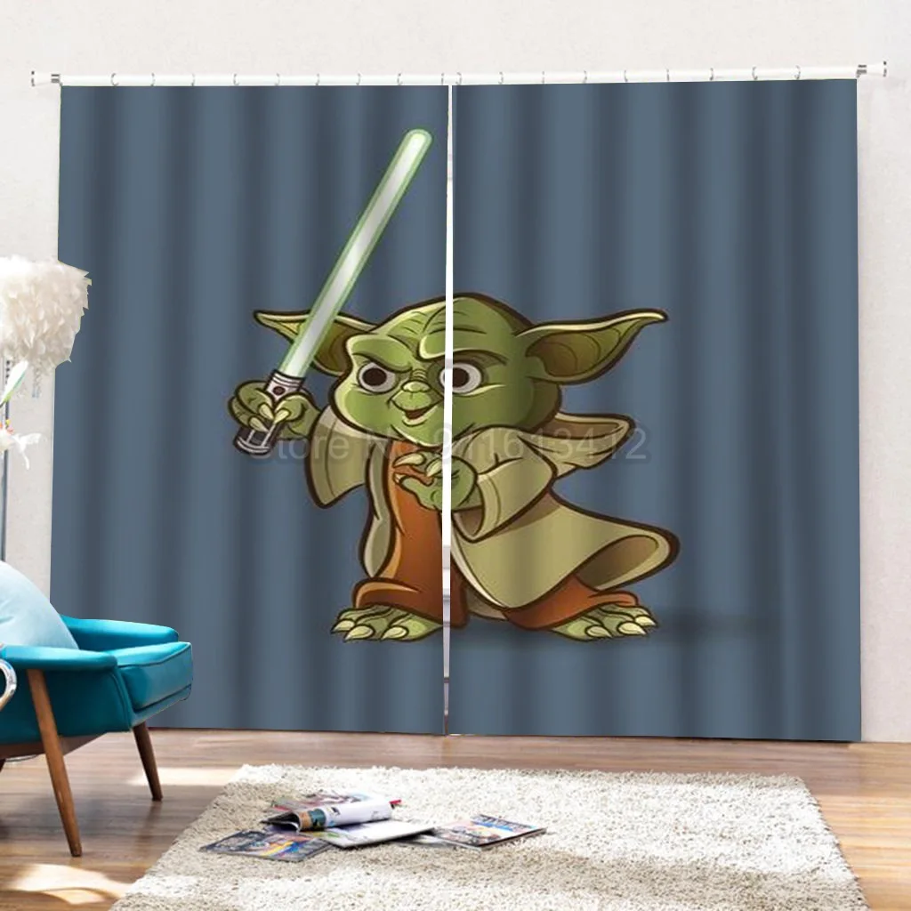 Светонепроницаемые шторы Yoda W55 x L39 занавески на окна в спальню гостиную с
