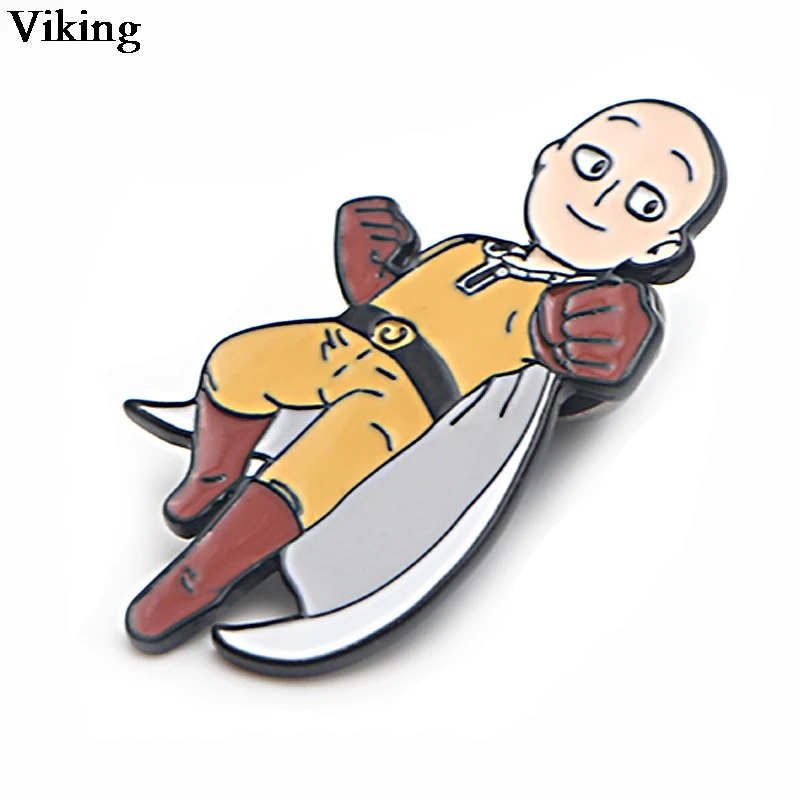 1 шт. Аниме ONE PUNCH MAN значки крутые булавки металлические броши Мультяшные для