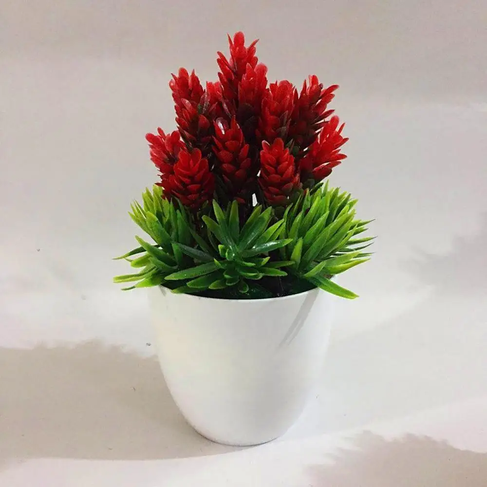 

New Artificial Plants Bonsai Small Tree Pot Plants Fake Flowers Grass Potted Ornaments For Home Decoration Hotel Garden Decor