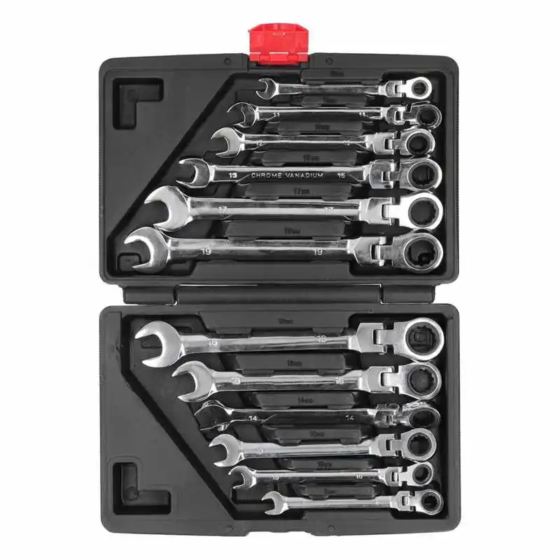 

_ Гаечный ключ с гибкой головкой и храповым механизмом с коробкой для авторемонта для домашнего использования для механического обслуживан...