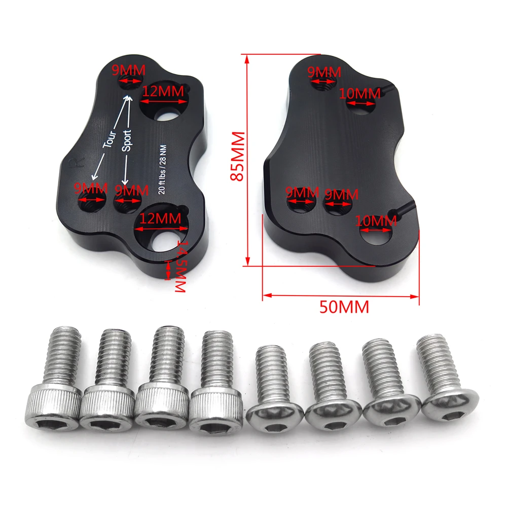 Aftermarket Бесплатная доставка мотоцикла Руль управления стояки высота до для Honda GL1800