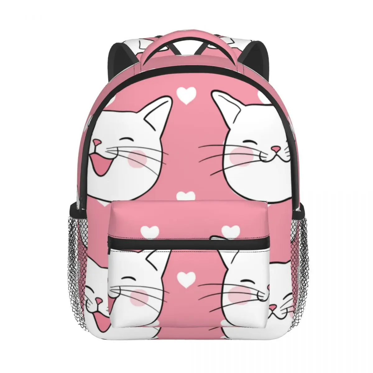 Children Bag Cute Cat Heads Kids Bag Kindergarten Preschool Backpack for Boys Girls 3-4-6 Years Old