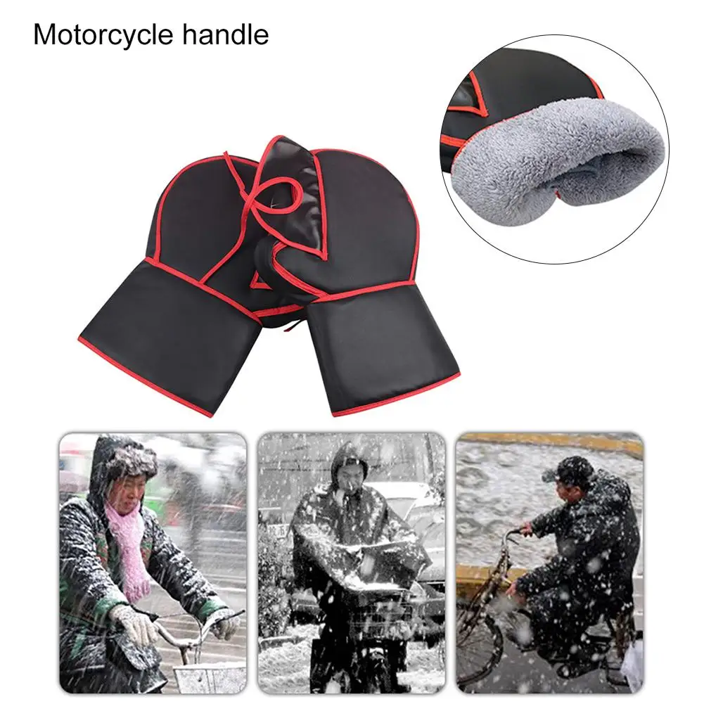 

Мотоциклетные перчатки на руль, зимние плотные теплые водонепроницаемые ветрозащитные перчатки для мотоцикла/скутера