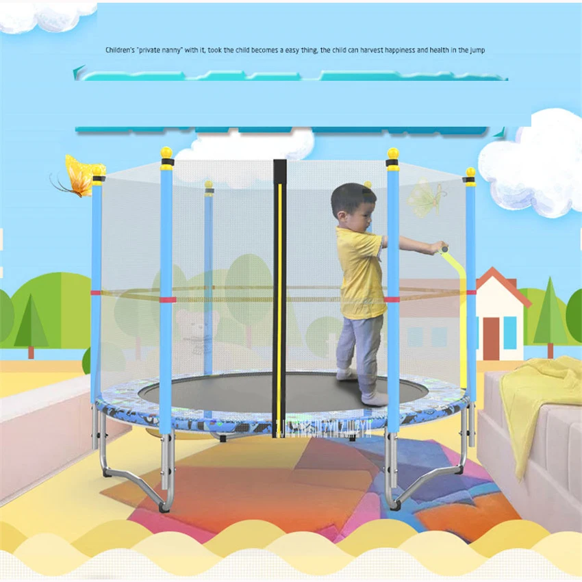 

Home Children Indoor Baby Bouncing Bed Kids Adult With Nets Toys Jumping Bed Max Load 150KG PP,Alloy Material Trampolines 60"