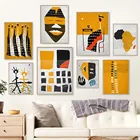 Абстрактный портрет черной женщины Карта Африки настенная живопись холст скандинавские плакаты и принты настенные картины для декора гостиной