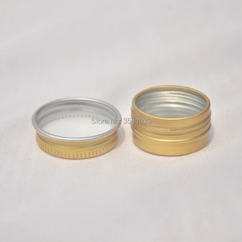 5 г Золотая алюминиевая металлическая банка с винтовой крышкой мини