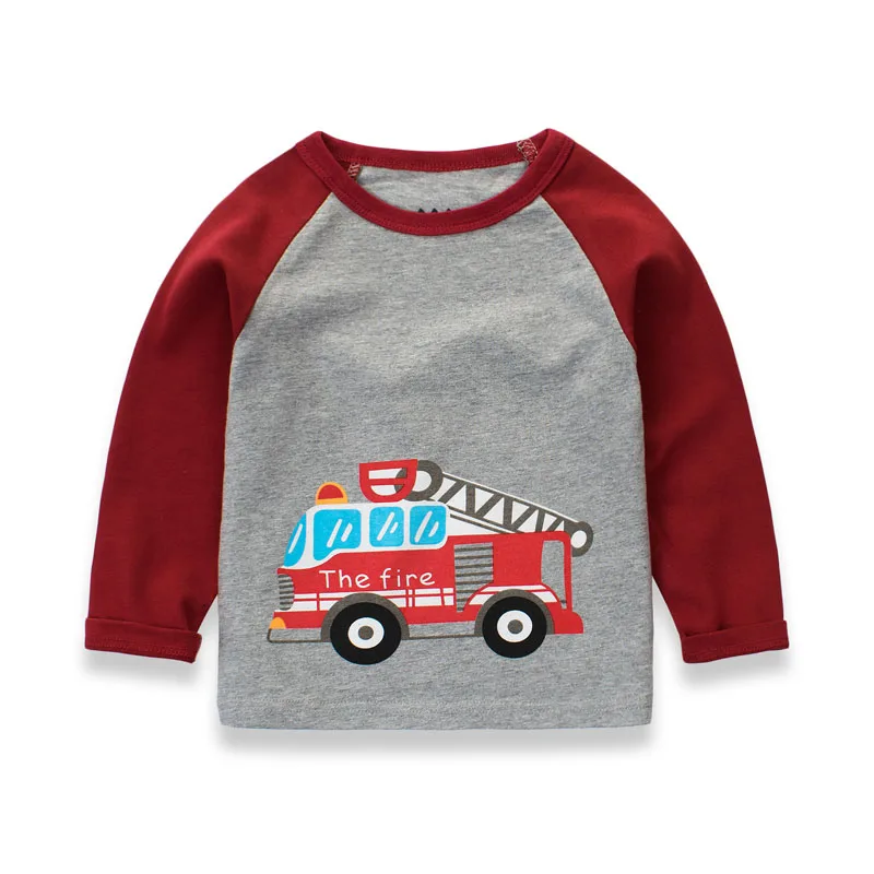 

LazyChild Kids Clothes Boys Solid Cotton T-shirts Children Autumn Winter Sweatshirts Cartoon Girls Long Sleeve Tops T Shirts