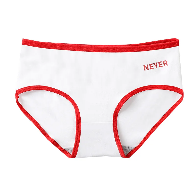 

Poblador New Cute Letter Knitted Women's Panties Fashion Girls Comfortable Close To The Body Briefs Mid-Waist Soft Lady Lingerie