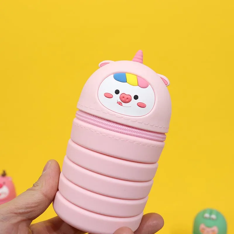 Милый мультяшный единорог канцелярская коробка большая емкость контейнер для