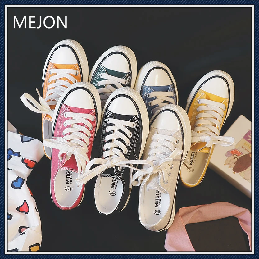 Повседневная обувь Женские кроссовки Кожаная парусиновая Обувь На Шнуровке