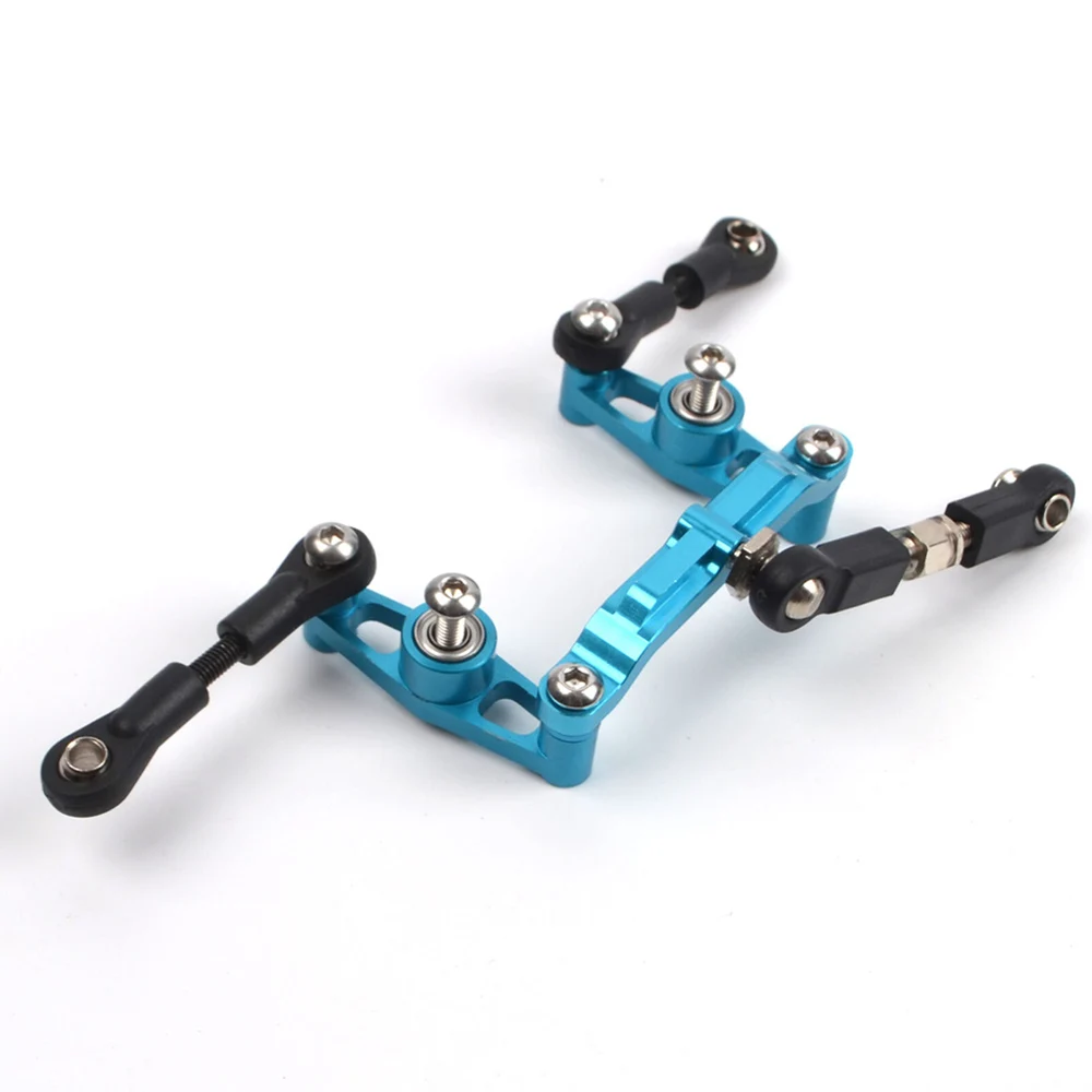 Juego de direcci&oacute;n de manivela de rodamiento de bolas de aluminio para coche de control remoto, piezas mejoradas para Tamiya TT02 TT-02 1/10 RC, TT-02D-2