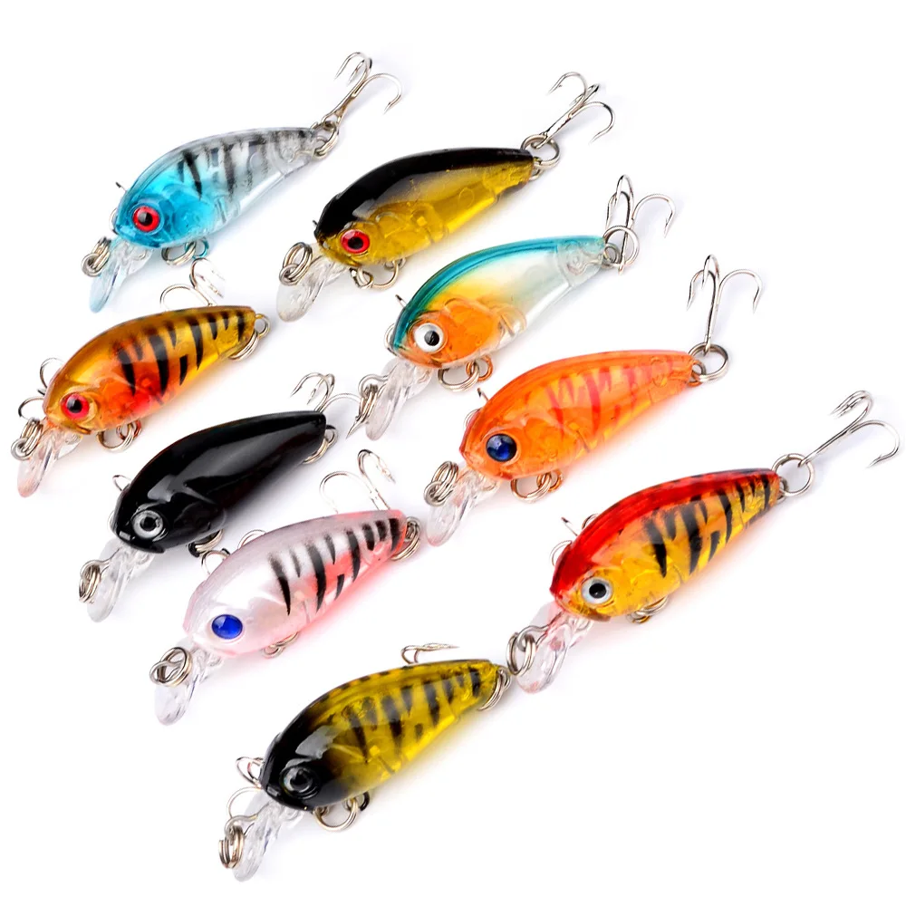 

4g Wobblers 4.5cm Luya Bait Plastic Fishing Lure Bionic Lures Leurre Dur With High Carbon Steel Hook Cute Fake Allblue Jerkbait