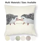 Чехол для подушки с ежиком, хлопково-Льняная наволочка для подушки, ежик, ежик