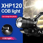 Новинка 2021, налобный фонарь XHP120 высокой мощности, перезаряжаемый налобный фонарь, налобный фонарь, светодиодный налобный фонарь 18650, яркий боевой фонарь