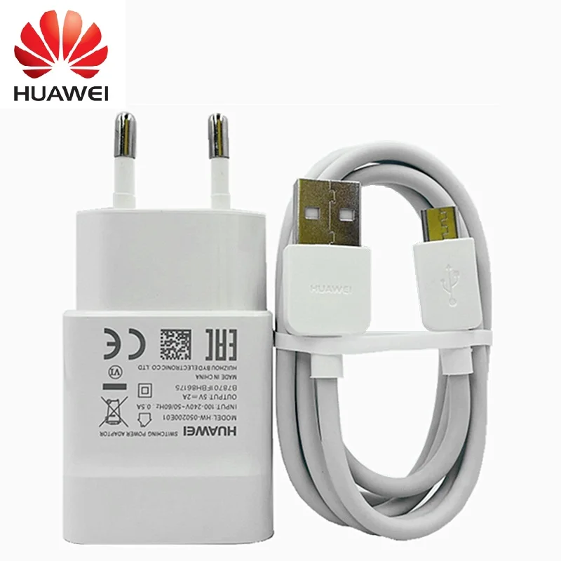 Оригинальный HUAWEI 5v 2a EU lader + micro адаптер usb c для nova 3i 2i honor 8x 7c p6 p7 p8 p9 p10 lite mate 7 8 9 10 S