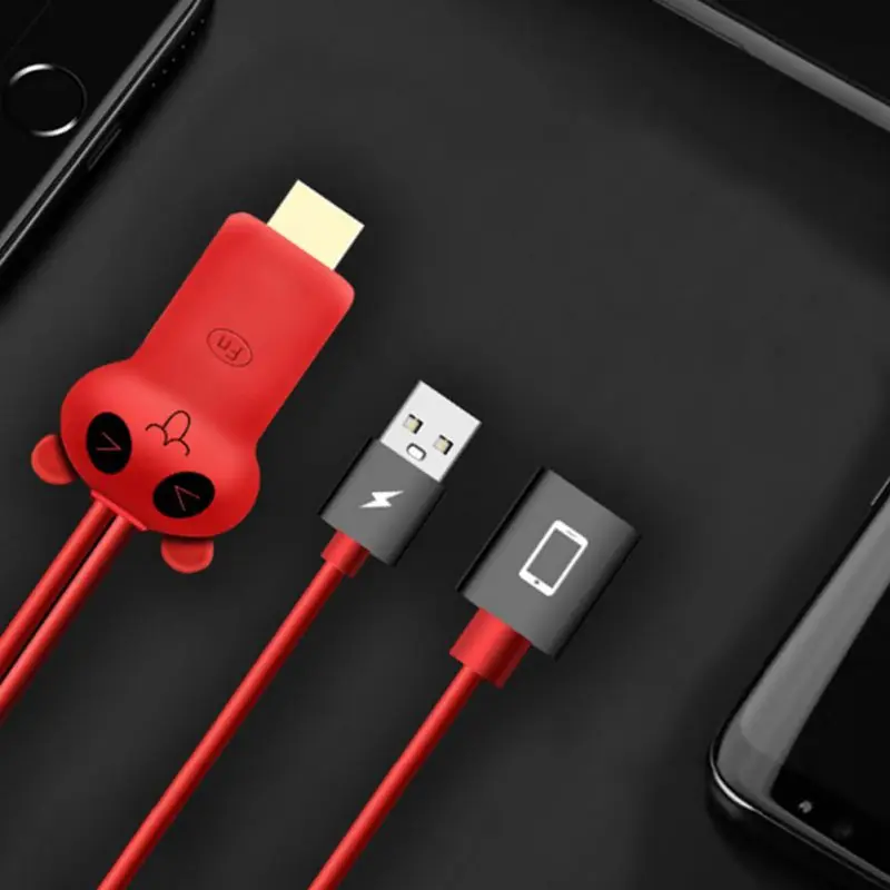 3-in-1 Wired Screen Converter 1080P Micro USB MHL To HDMI Plug-and-play Cable Adapter For IPhone X 8 Samsung S7/S8 Plus | Электроника