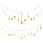 Металлический круглый кусок солнце в форме Луны подвесное украшение фото настенное украшение Q39B