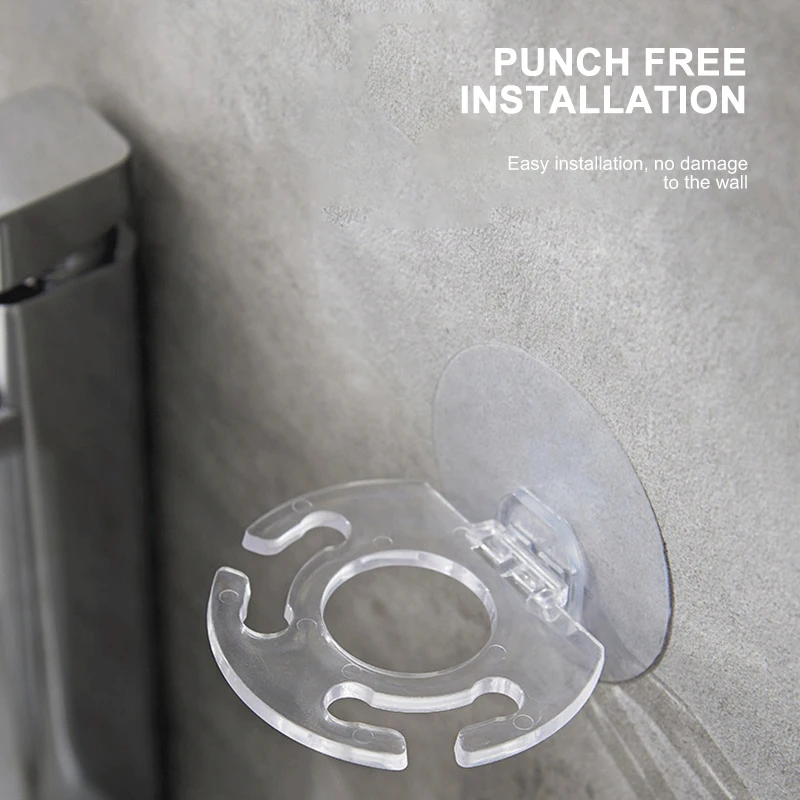 

Bathroom Set Punch-Free Toothbrush Holder Wall-Mounted Dental Shelf Strong Seamless Stickers Rack Toothbrush Storage Rack