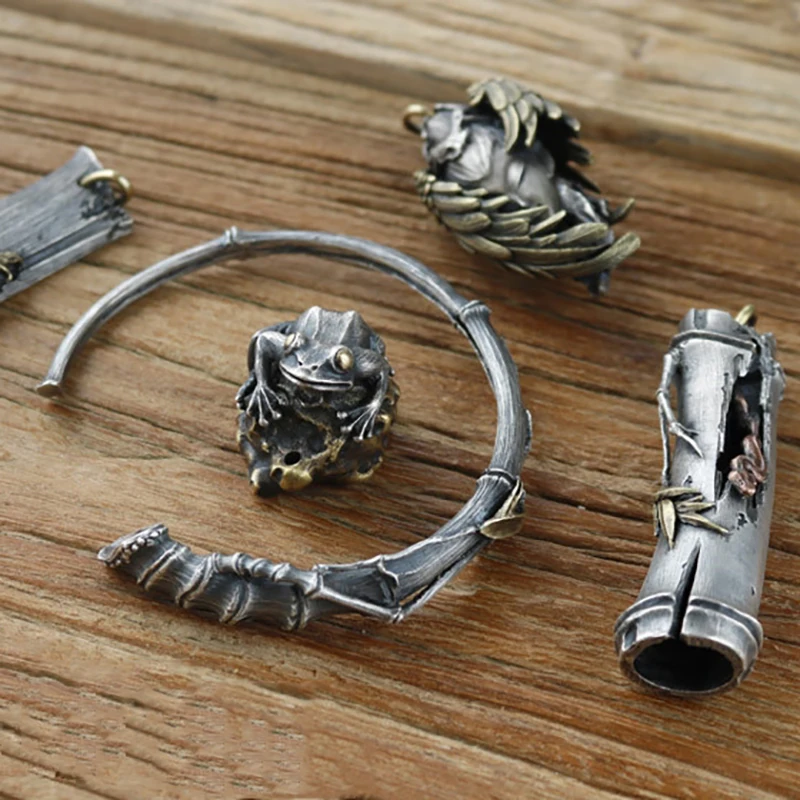 

Brass Mini Animal Frog Handmade Sterling Silver Creative Decoration