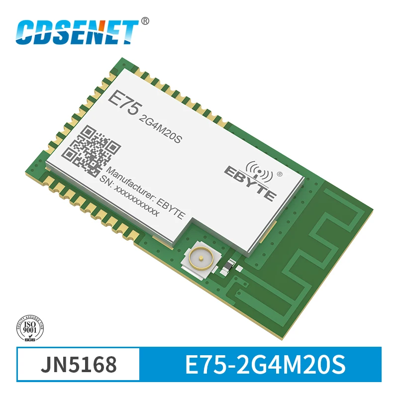 JN5168 Zigbee 2 4 ГГц 100 мВт беспроводной передатчик приемник CDSENET E75 2G4M20S SMD 20dBm PCB IPEX