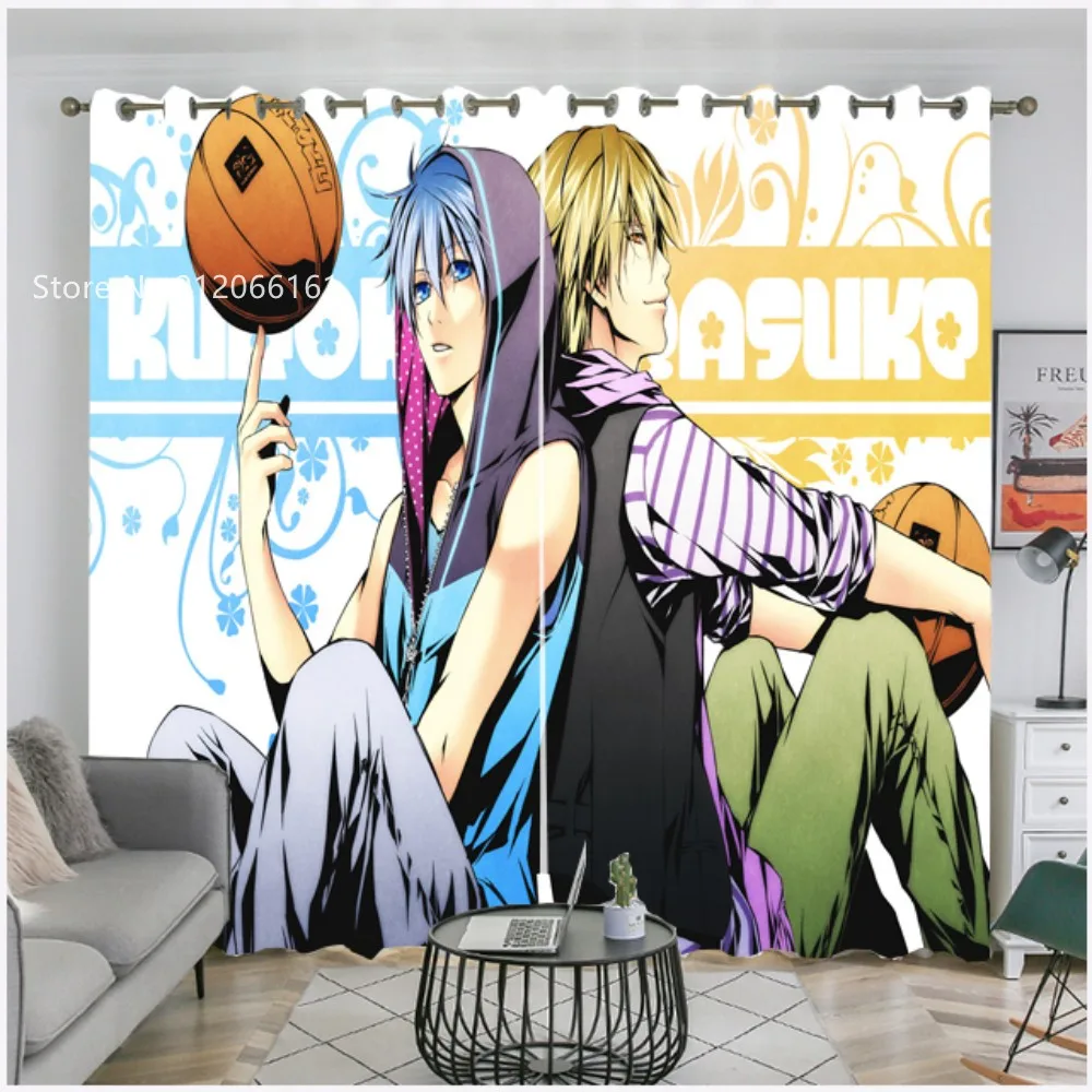 

Kuroko's Basketball Window Curtain 3D Print Phantom Basketball King Window Treatment Shadow Basketball Player Window Drapes