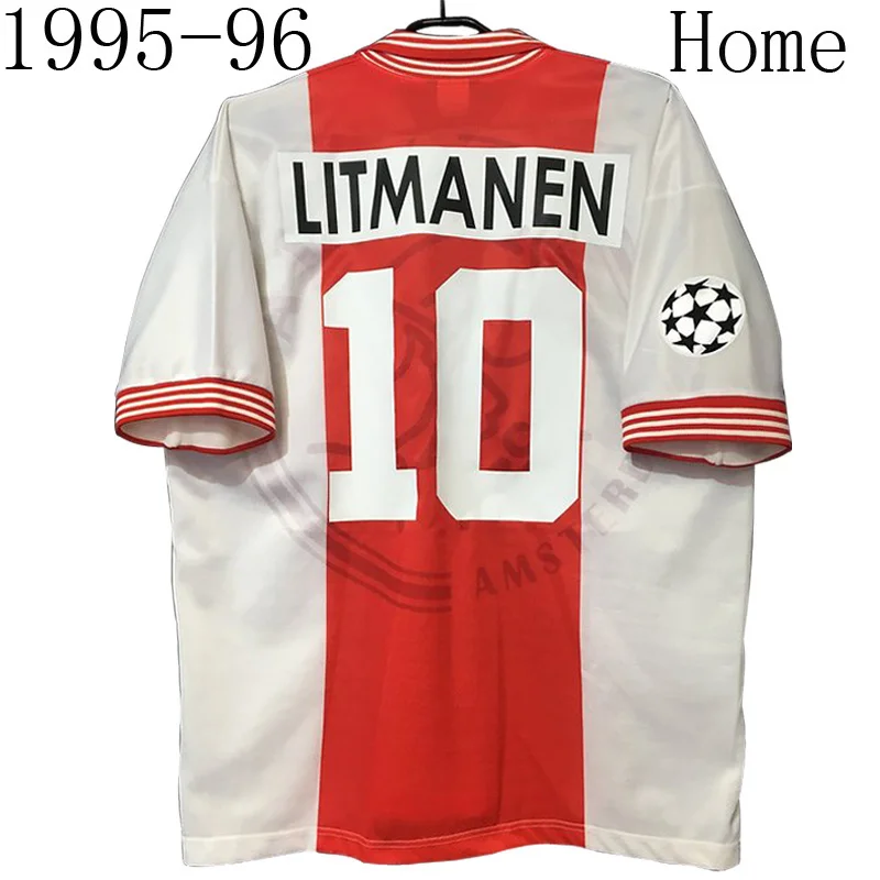 

1994 1995 1996 LITMANEN RIJKAARD High Quality Bergkamp Retro Classic 1990 Ajaxes Home Away Jerseys Customize Kluivert Davids