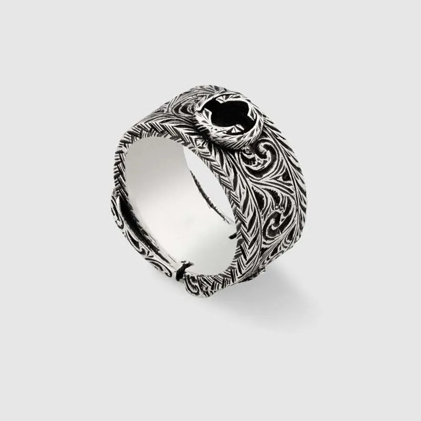 

Summer, the gentleman, hot style restoring ancient ways G letters sterling silver ring,