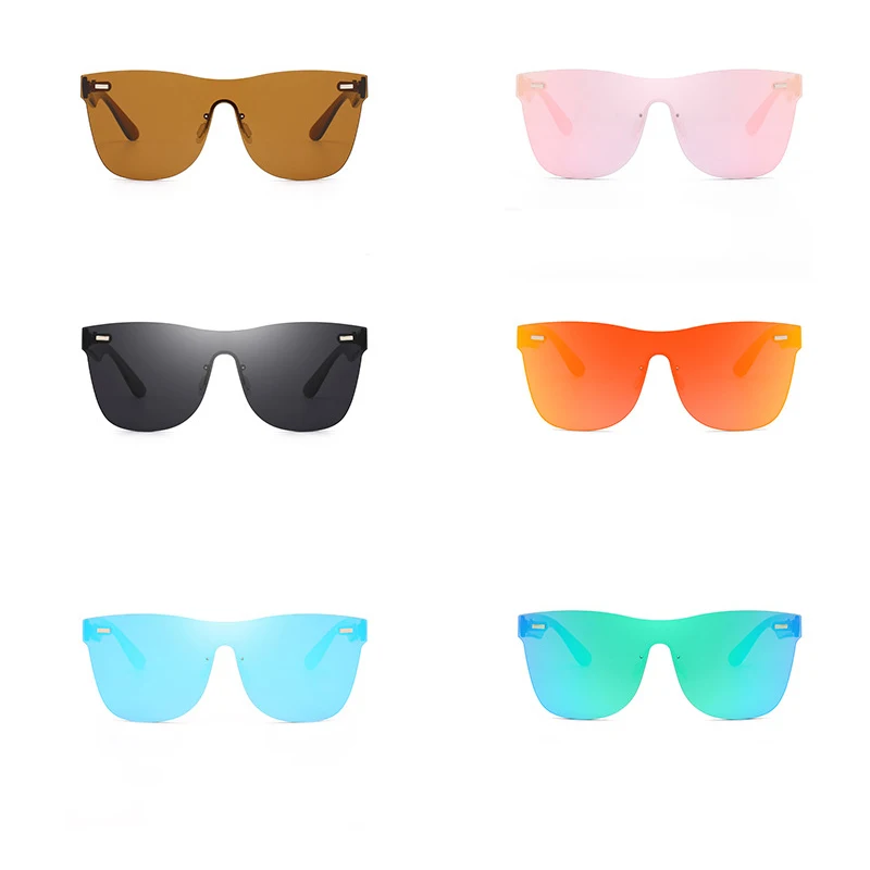 

Luxury Brand Designer Rimless Square Sunglasses Women Men Fashion Vintage Popular Travel Driving Sun Glasses Mirror Shades UV400