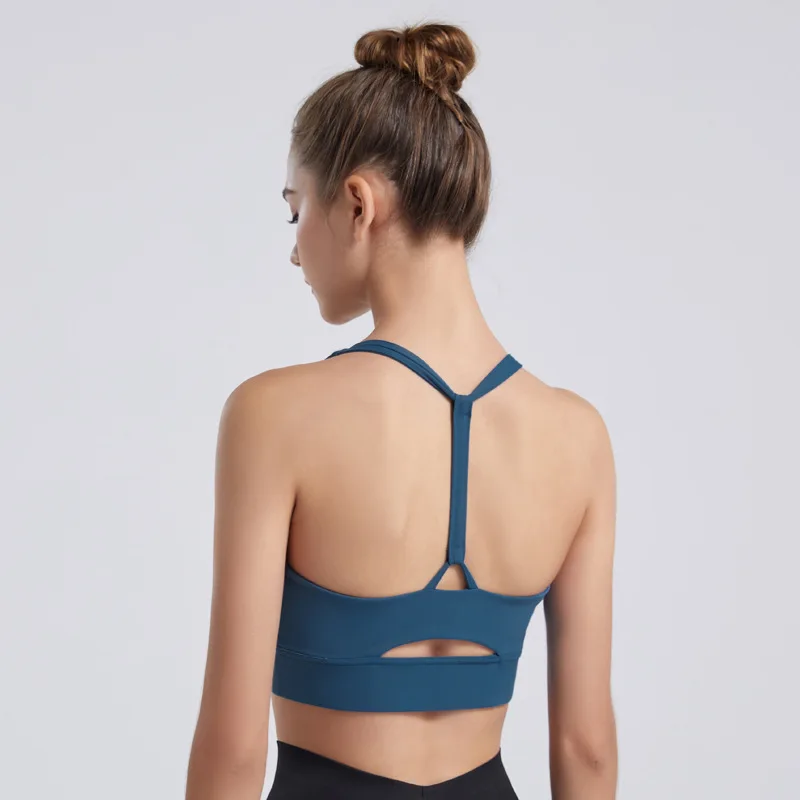 Спортивные бюстгальтеры мягкий собрать Для женщин бюстгальтер для йоги тренажерного зала Фитнес тренировки эластичный жилет пуш-ап женские туфли из дышащего материала, сексуальные спортивные топы