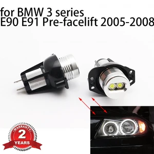 IP65 Free Error 1800LM White LED Marker High Quality 20W for BMW 3 Series E90 Pre-facelift 2005-2008 LED Angel Eyes Marker
