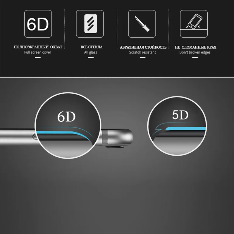 6D изогнутая защитная пленка из закаленного стекла для iPhone Xs Max Xr X стеклянная с
