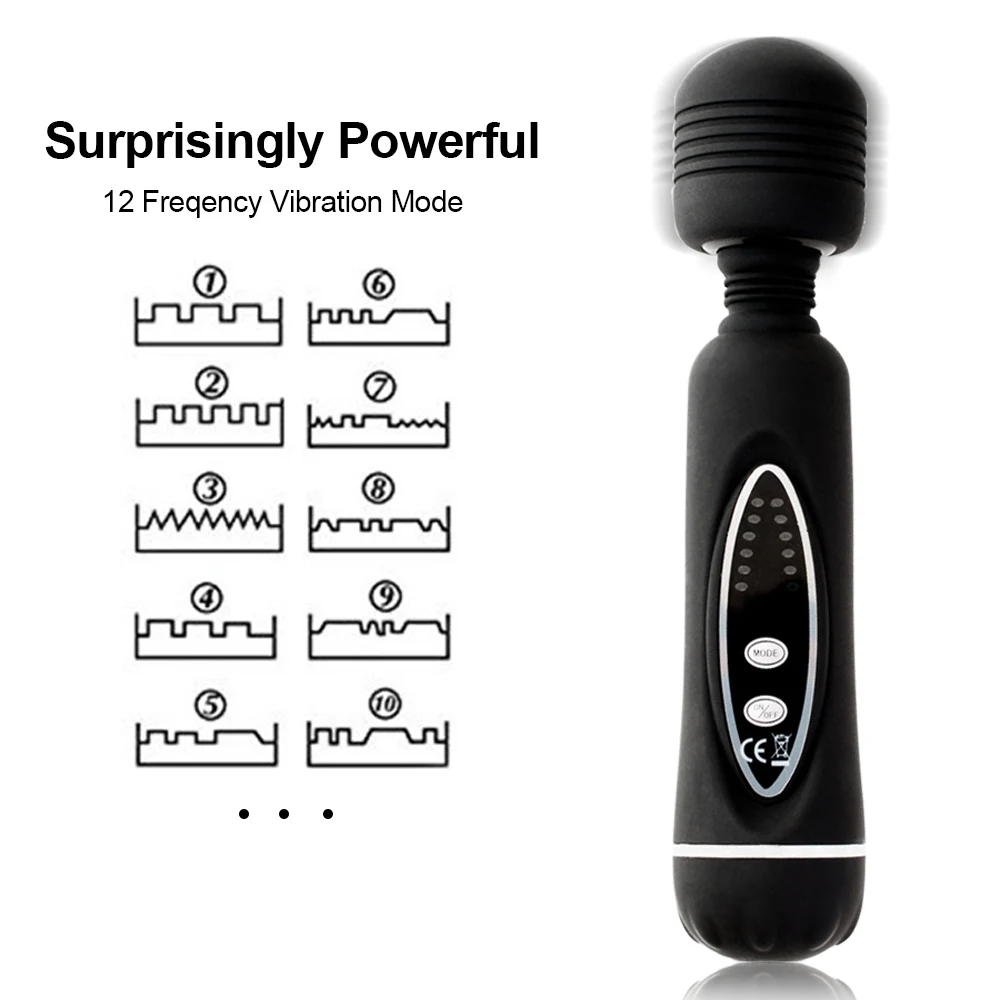 12 Скоростей волшебная палочка 20*4 2 см вибраторы для женщин мощный массажер палка