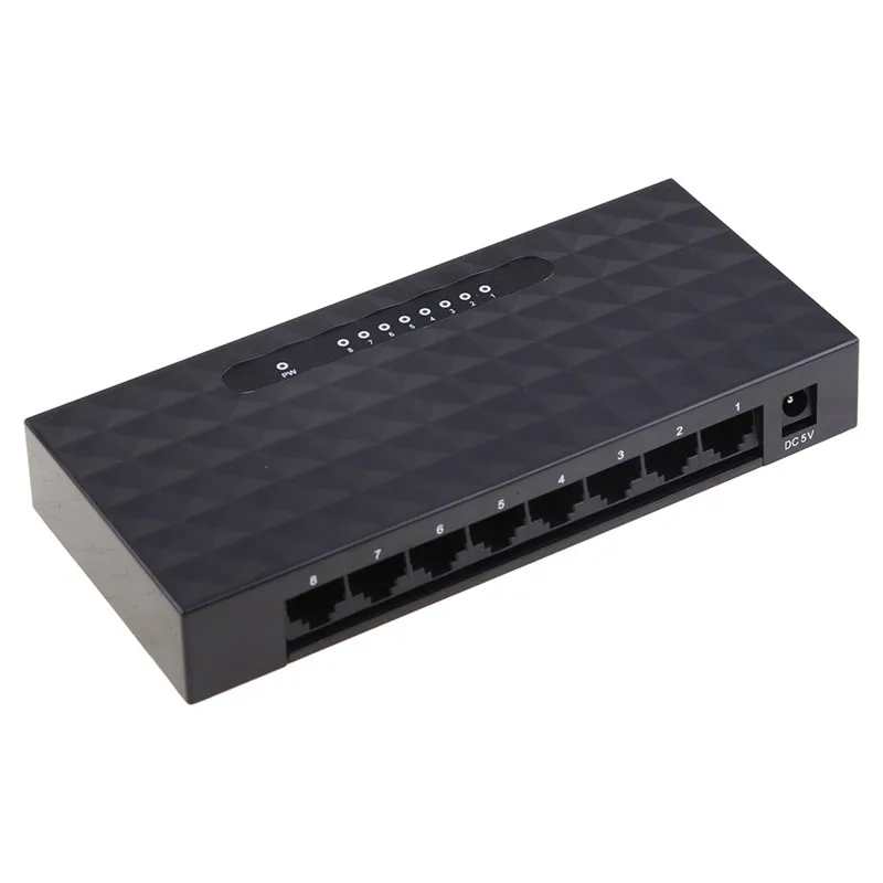 Новый 8 портовый 10/100 Мбит/с Ethernet сетевой коммутатор концентратор Настольный Мини