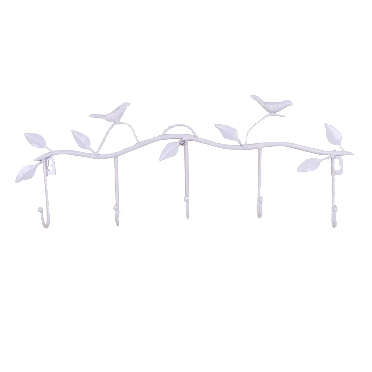 Железные птицы листья шляпа/полотенце/пальто Настенный декор одежды вешалки