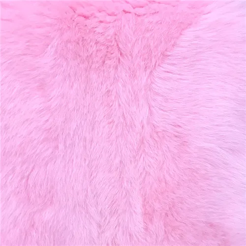Baby pink Женский жилет из натурального Лисьего меха, осенне-зимнее теплое толстое пальто без рукавов, Женский Короткий стильный жилет из натурального Лисьего меха - Цвет: Baby pink